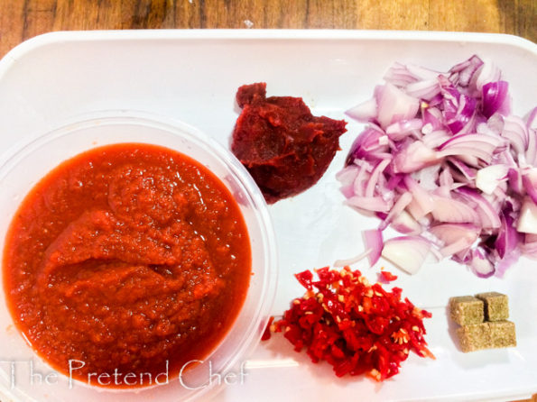 ingredients for Nigerian coconut jollof rice