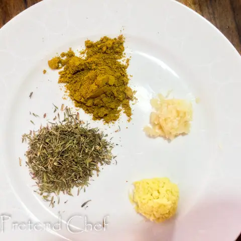 spices in a plate