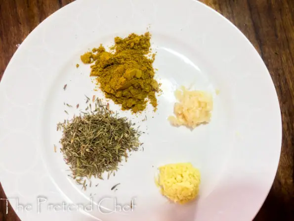 spices in a plate