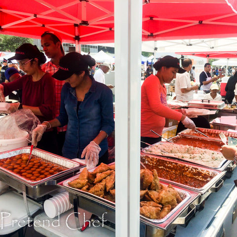 gulab jamun, samosa in aluminium dishes