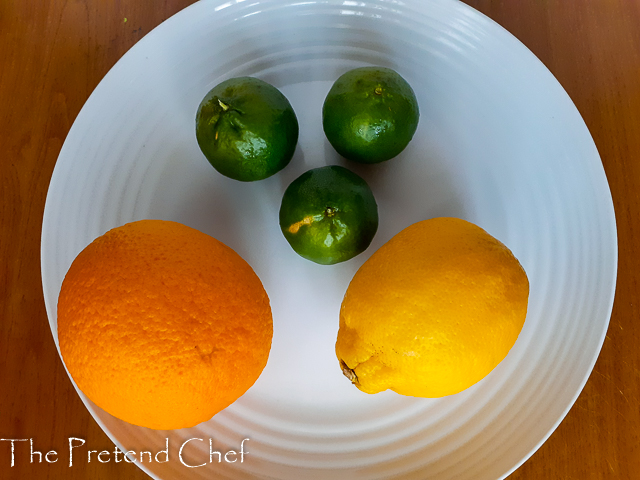 lemon, orange and tangelo for candying