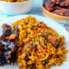 Tender, flavourful Banga Jollof Rice.