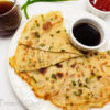 Chewy with crispy edges Spring onions pancake. Quick and easy