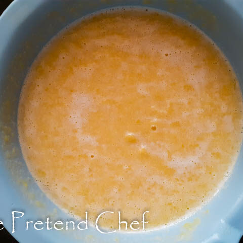 liquid ingredients for pumpkin bread