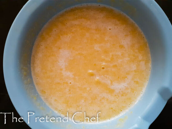 liquid ingredients for pumpkin bread