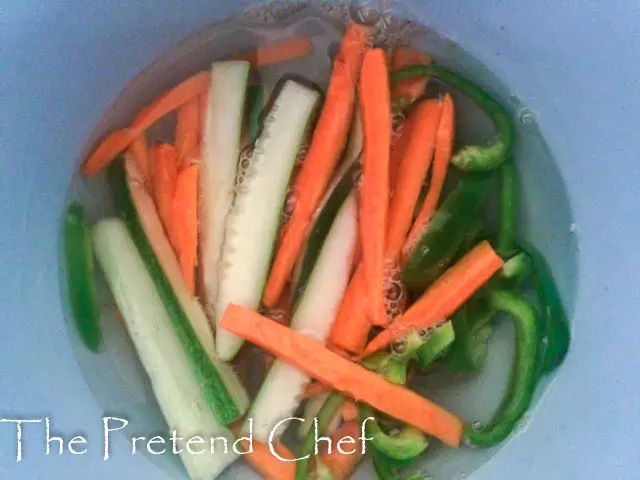 Vegetables pickling in a bowl