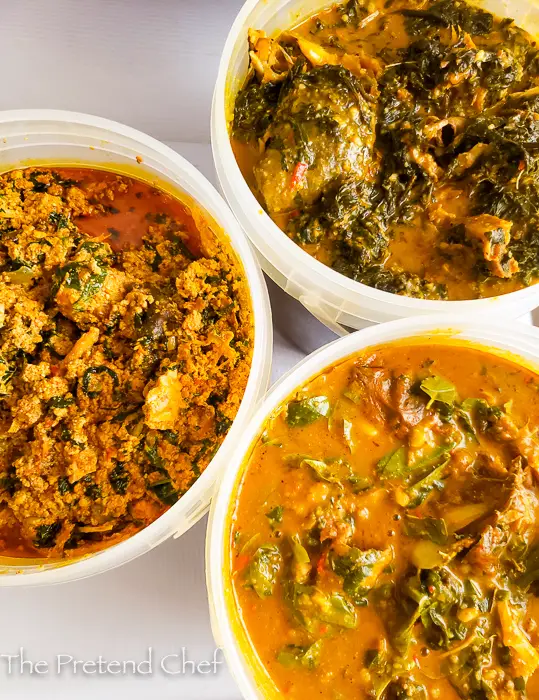 Egusi soup, Onugbu soup, Ora (oha) soup, igbo soups