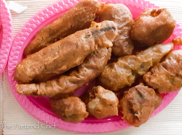 Battered fish in a plate