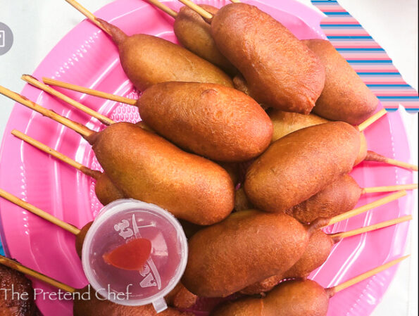 corndogs in a plate