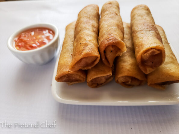 Nigerian Springrolls in a plate