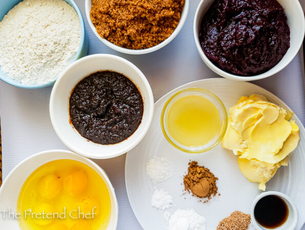 ingredients forJamaican Sorrel Fruit Cake