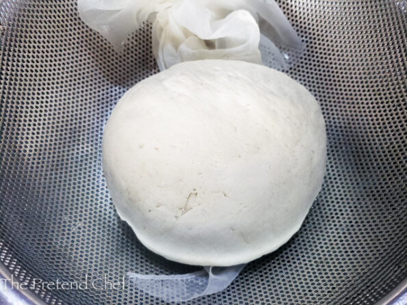 Awara, Soya Bean Tofu, tied in muslin (cheese) cloth