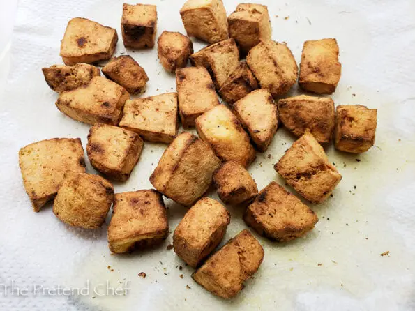 fried Awara, Soya Bean Tofu, Beske