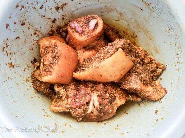 oxtail marinading