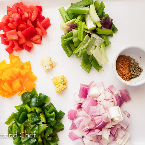 Ingredients for Jamaican oxtail stew