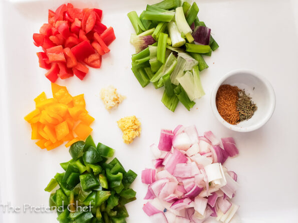 Ingredients for Jamaican oxtail stew