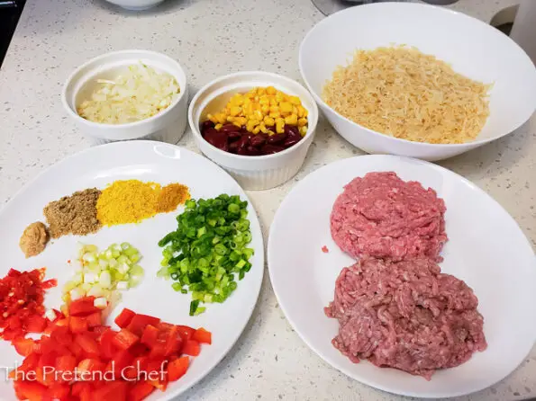 Ingredients for Nigerian dirty rice recipe